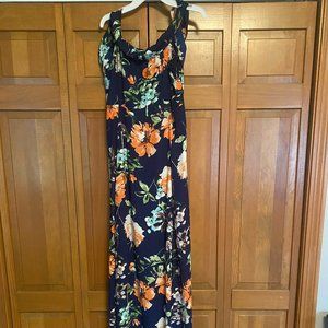 Shinestar maxi off the shoulder dress